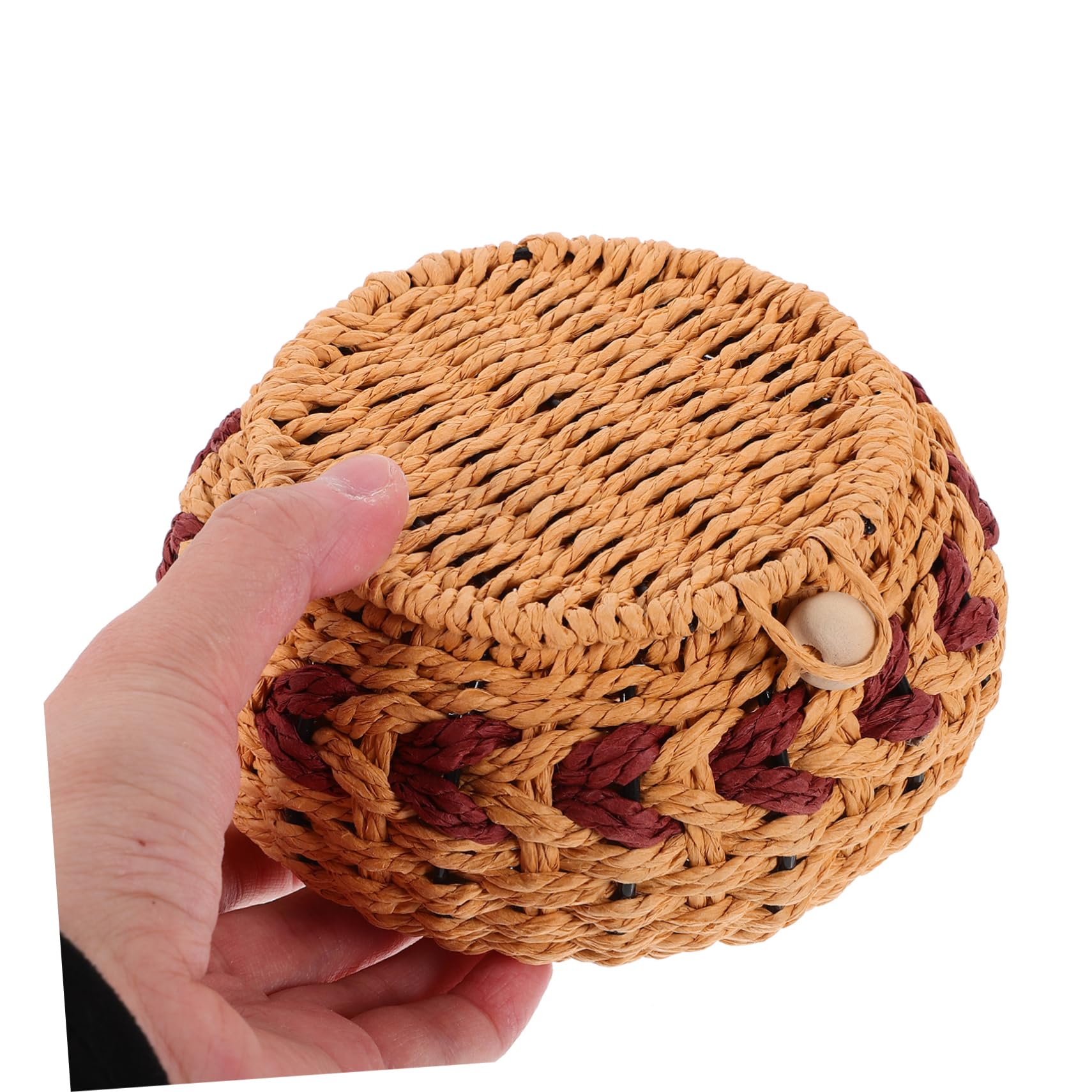 Garneck 4pcs Chess Pieces Organizing Box Woven Chess Pieces Holder Compact Portable Easy to Carry