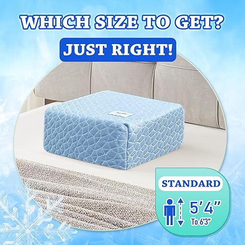 Miniatura 9 de HARBOREST Almohada de cubo de enfriamiento, almohada para dormir de lado para dolor de cuello y hombros, almohada de espuma viscoelástica Cube Pro