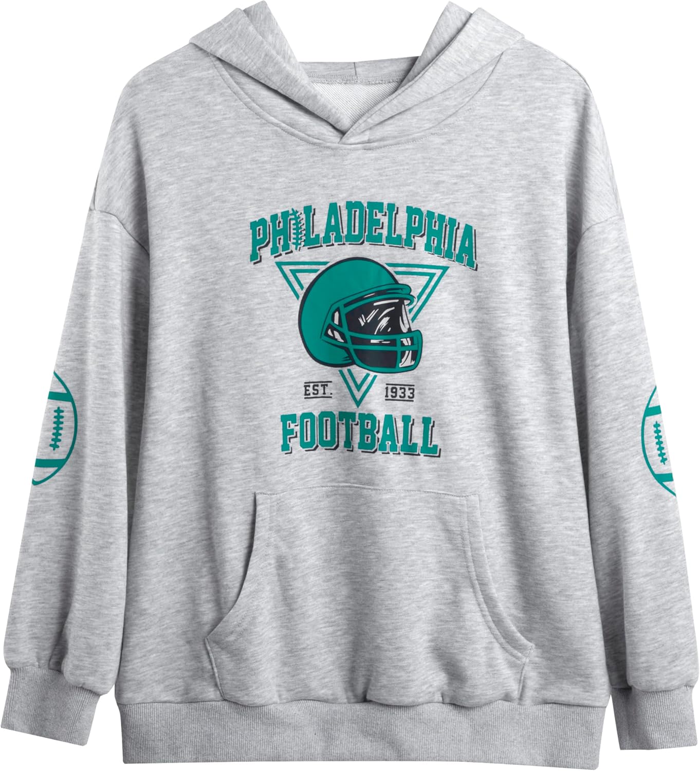 UNIQUEONE Womens Football Hoodie Game Day Sweatshirt Football Mom Shirt Casual Crewneck Pullover - Image 6