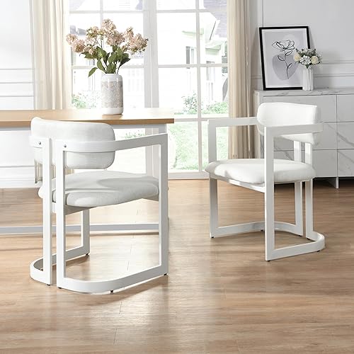 Miniatura 4 de Set of 2 Dining Chairs with Fabric Seating and Metal Frame, 265 LBS Capacity - Dining Chairs, Table & Chair Sets, Desk Chair for Kitchen, Living