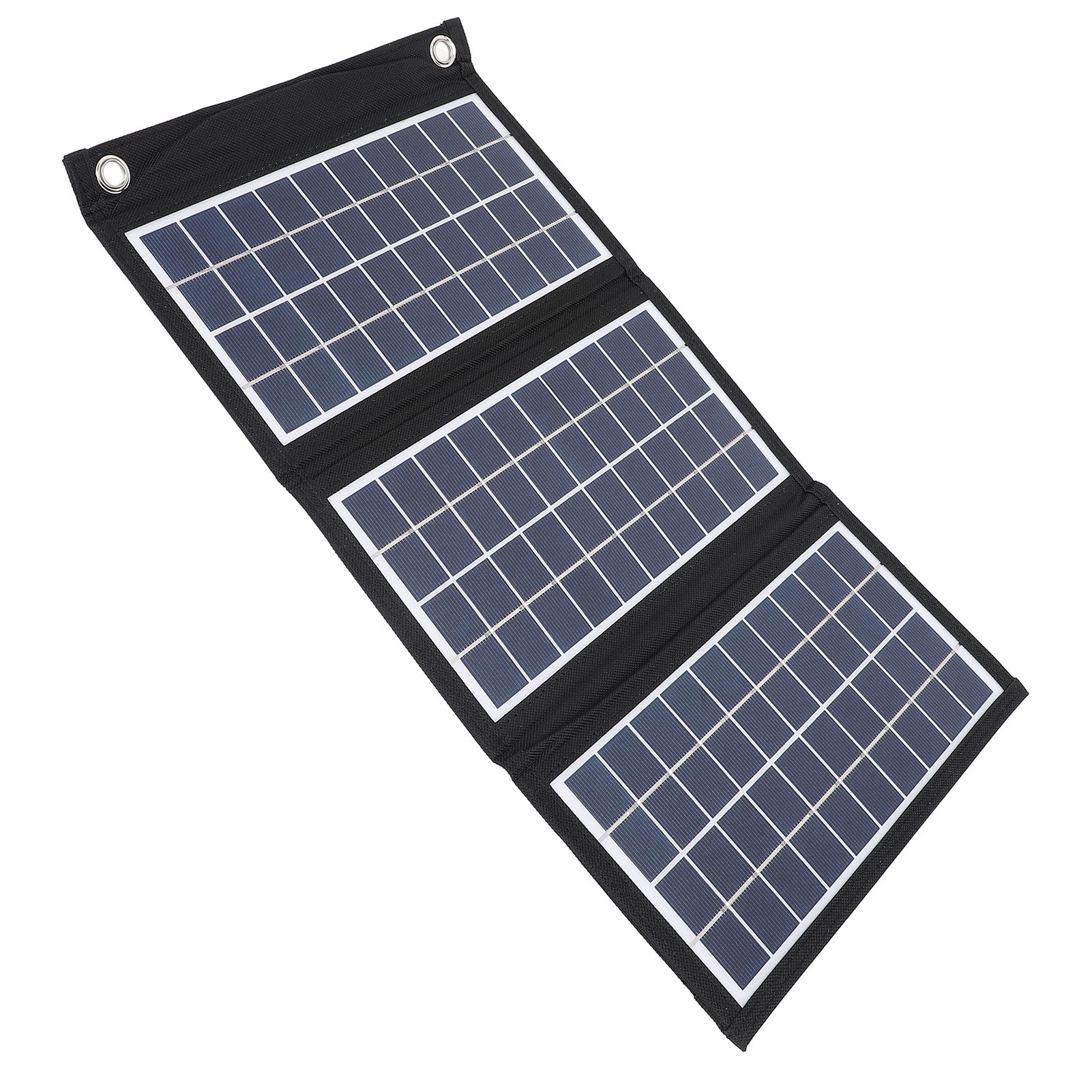 Tbest Chargeur de Panneau Solaire Pliable, 21W 5V avec Deux Sorties USB 3 Fois Chargeur de Panneau Solaire pour la Randonnée