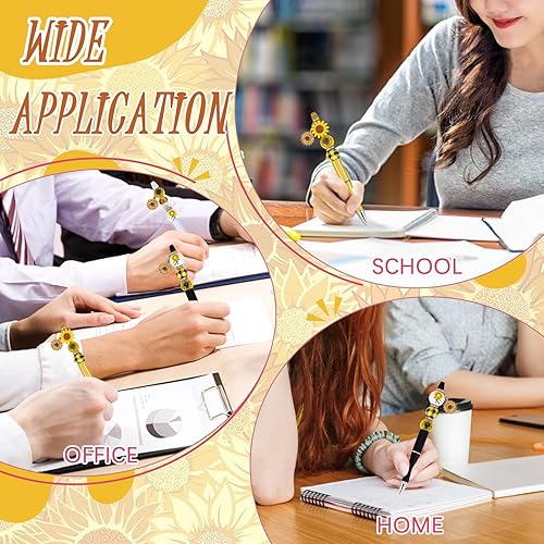 Miniatura 6 de WEWAYSMILE 18 bolígrafos con cuentas, bolígrafos para manualidades, kits de bolígrafos de cuentas surtidas, bolígrafos de plástico a granel con