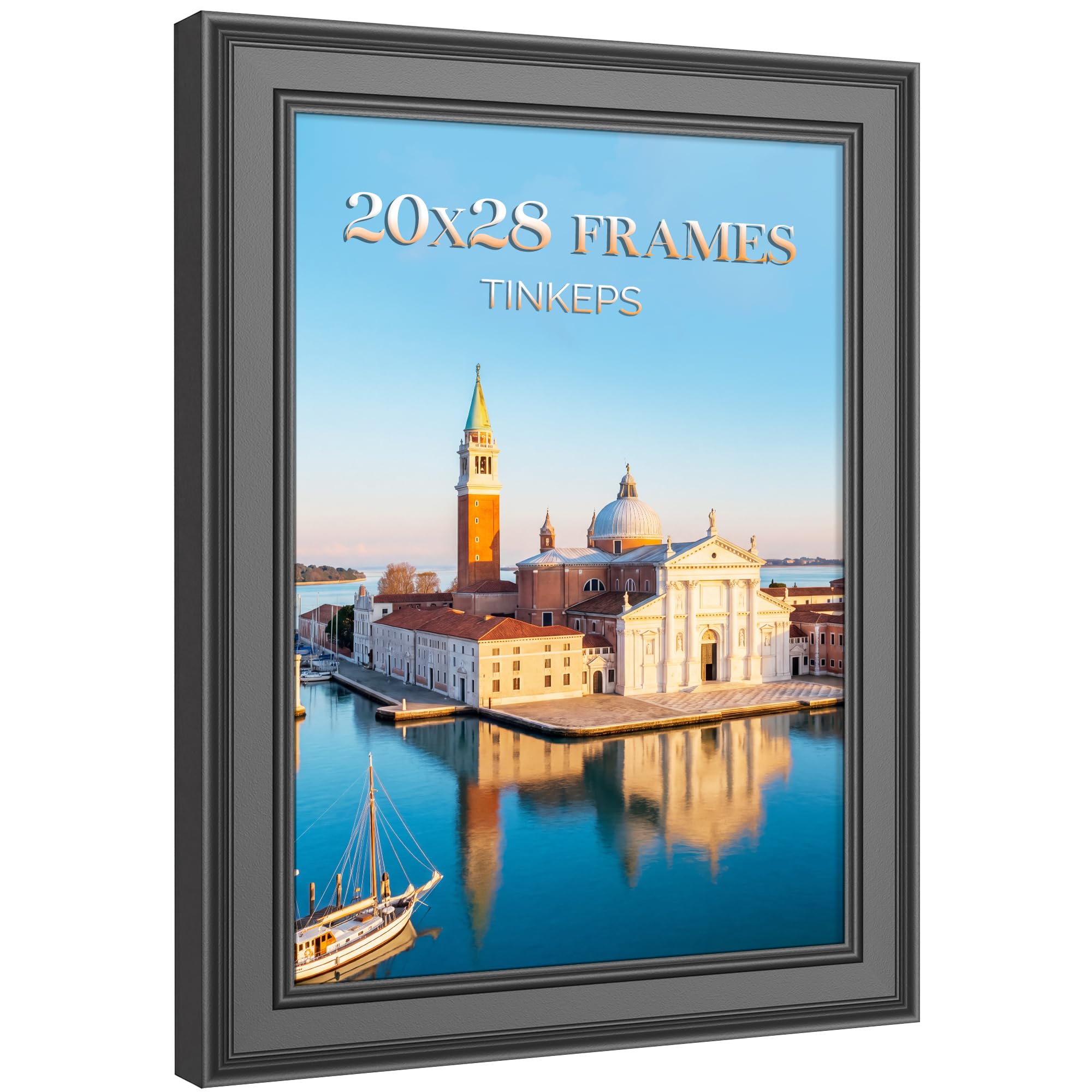 20x28 picture frame black, 2-inch wide border 20x28 poster frame with black backboard, 28x20 picture frame wall hanging