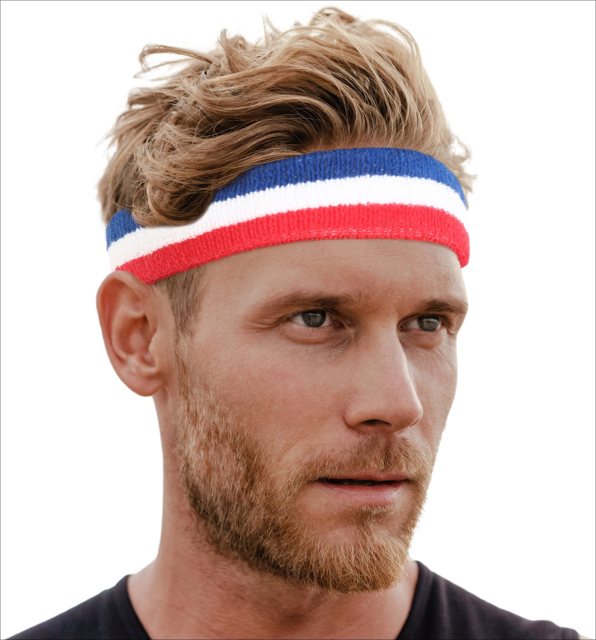 Tough Headwear Terry Cloth Headband - Sweat-Wicking Running Head Band - Basketball Accessories - Headband for Washing Face