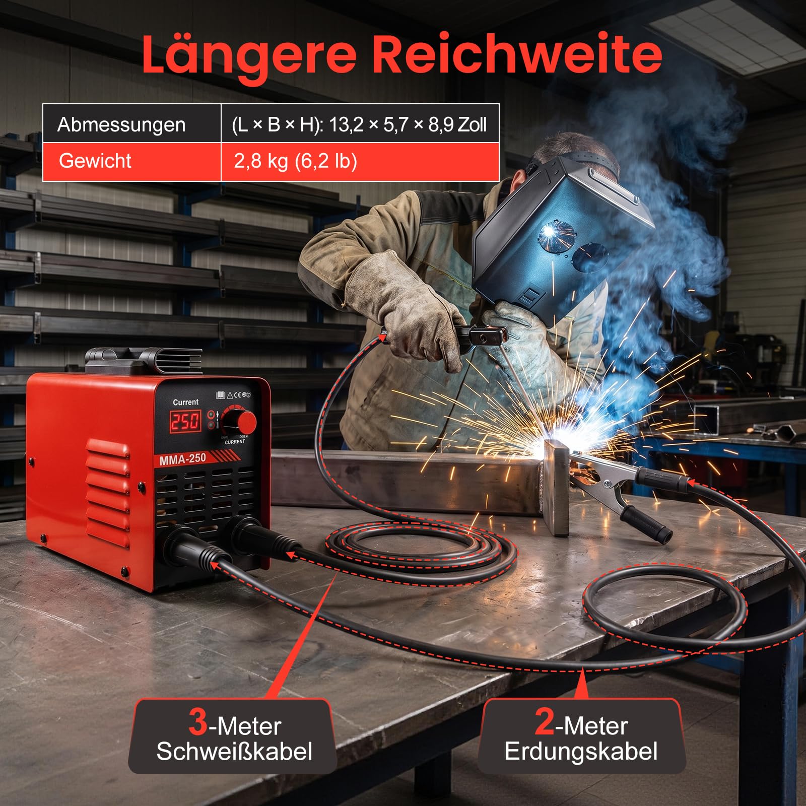 Saldatrice Inverter Elettrodo MMA 140A 220V con display LCD