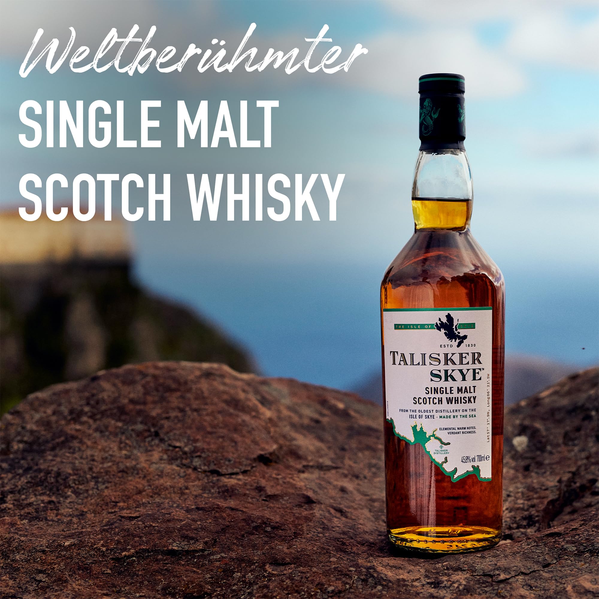 Talisker Skye, Single Malt Scotch Whisky, aromatischer Single Malt, handgefertigt von der schottischen Insel Skye, 45.8% Vol, 700ml Einzelflasche