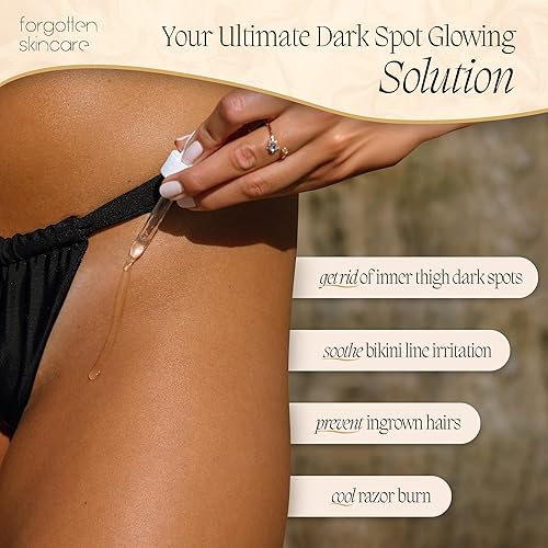 Miniatura 3 de El suero de muslos bajos bajos  Suero hidratante y calmante para manchas oscuras  Ayuda con quemaduras por afeitar y pelos encarnados  Con enzima de