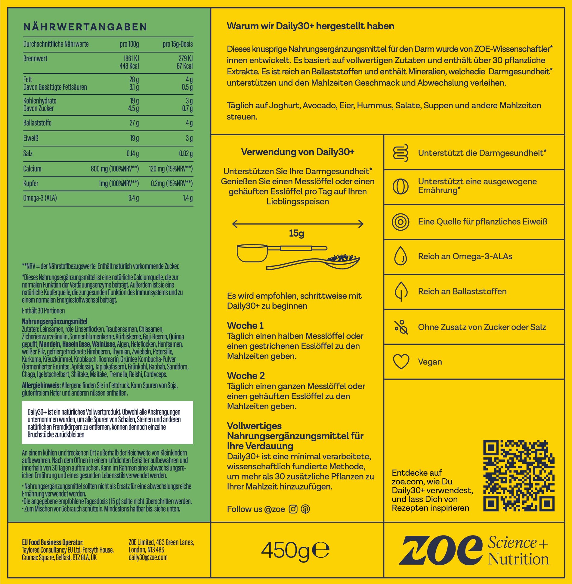 Daily30 gut-supplement | 30+ plants | gut-friendly, vegan, gluten-free