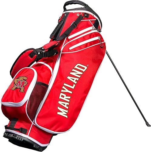 Miniatura 4 de Team Golf NCAA - Bolsa de golf con soporte para pájaros de la NCAA, ligera, divisor de club de 14 vías, soporte de acción de resorte, bolsillo