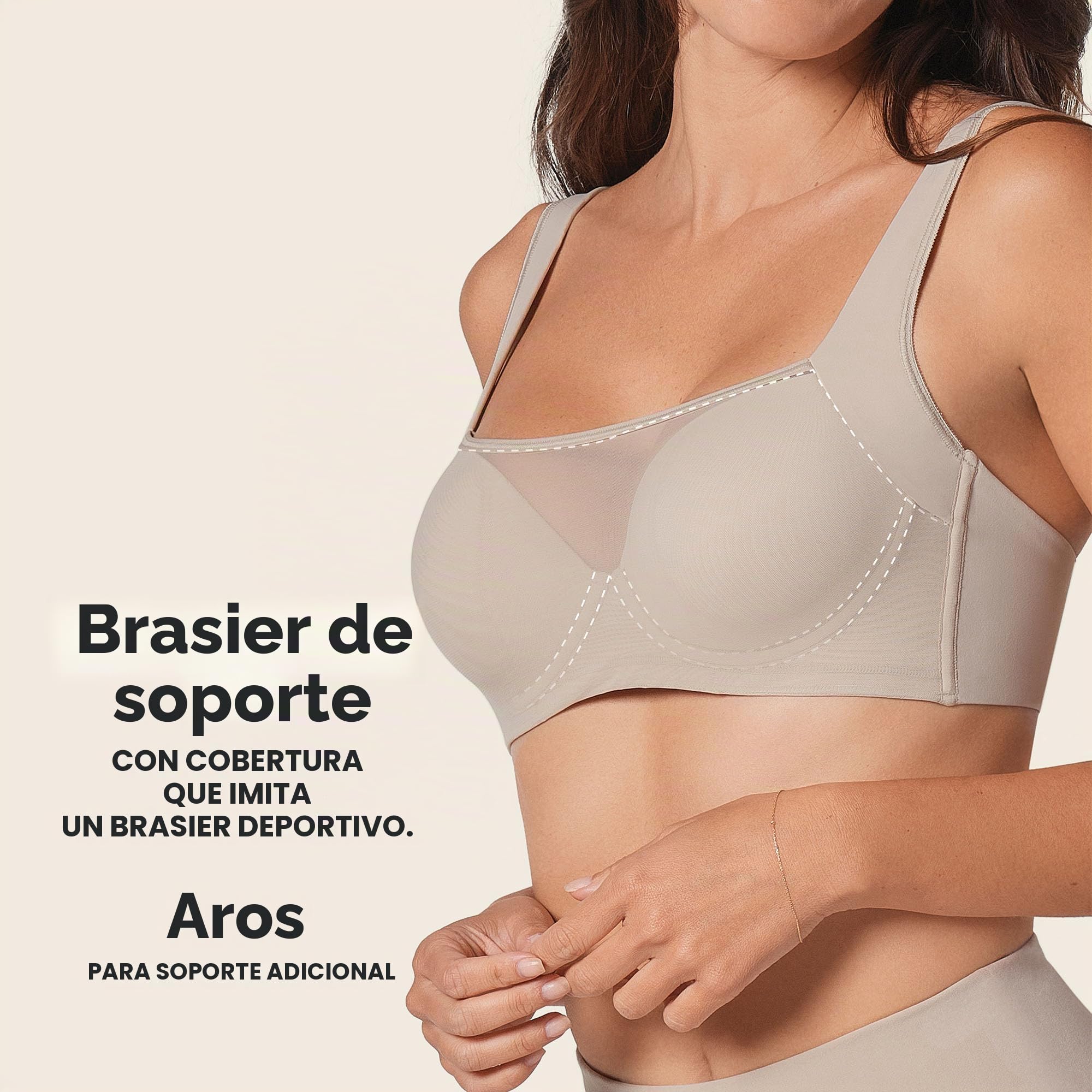 Leonisa Sujetador brastop con Buen cubrimiento de sisa y Espalda