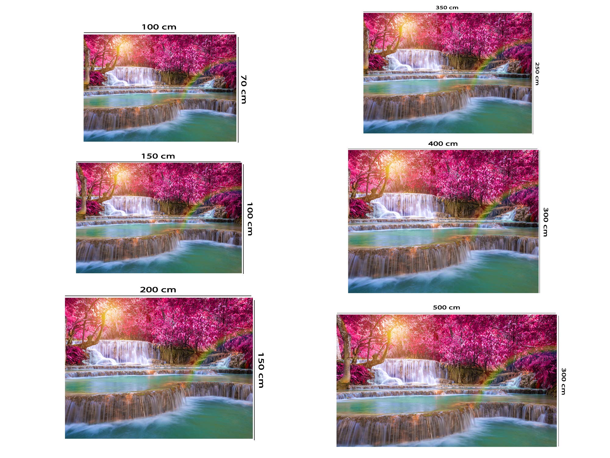 Oedim Papel Pintado para Pared Cascada en la Selva Tropical | Mural | Papel Pintado | 200 x 150 cm | Decoración comedores, Salones, Habitaciones