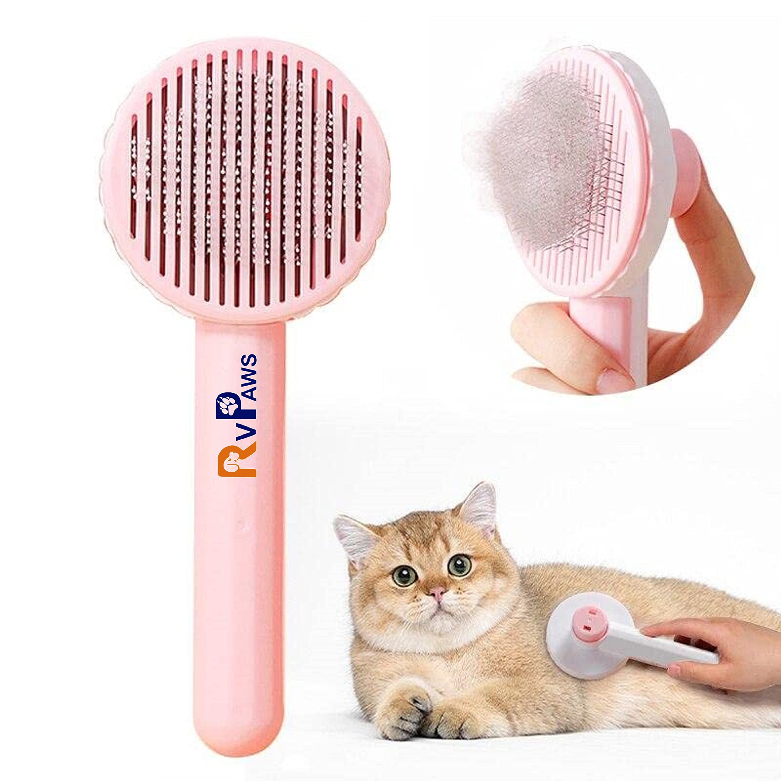 RvPaws Dog Brush Cat Brush for Long or Short Hair for Shedding Removes Loose Undercoat Gently Removes Tangled Hair Easy to Clean Comb (Color : Pink) (B09RV77ZBC) Amazon Price History, Amazon Price Tracker