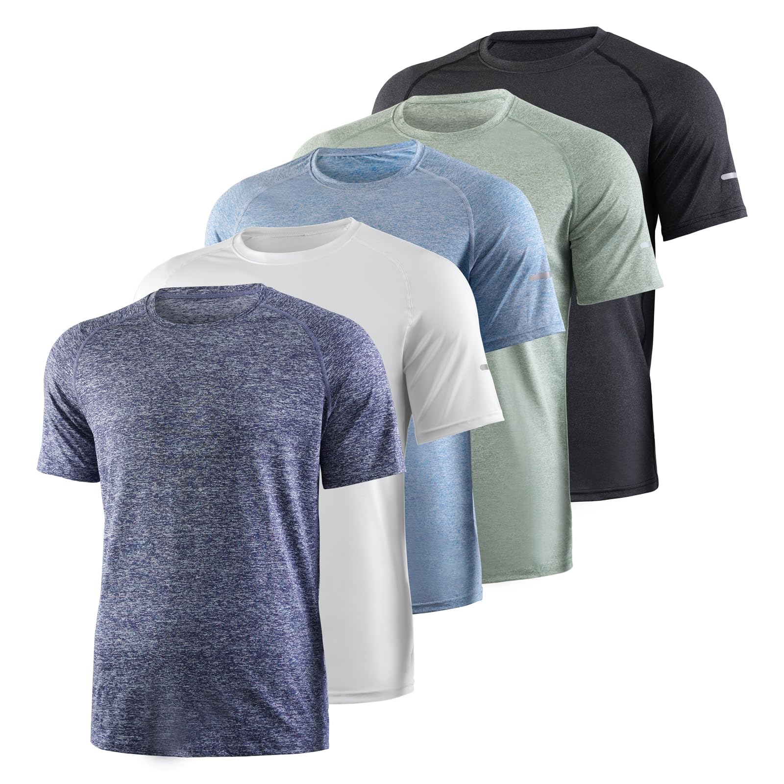 5-Pack Workout T-Shirts Reflective