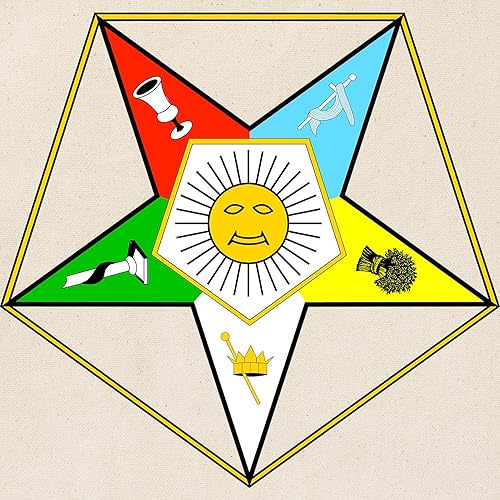 Vista 93 de CafePress Eastern Star - Bolsa reutilizable de lona beige natural