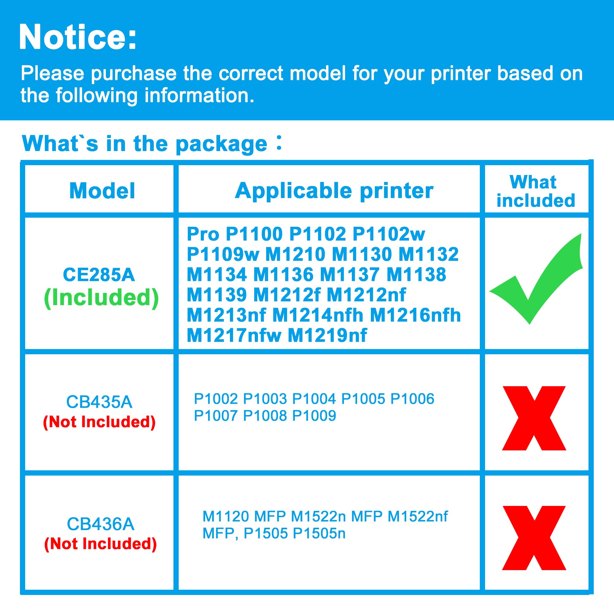 LCL Toner kompatybilny z 85A CE285A (czarny) zamiennik do HP LaserJet Pro P1102 P1102W P1100 P1101 P1103 P1104 P1104W P1106 P1108 P1109 M1132 M1217NFW M1108 130 M 1132MFP M1134 M1134MFP M1136 M1136MFP