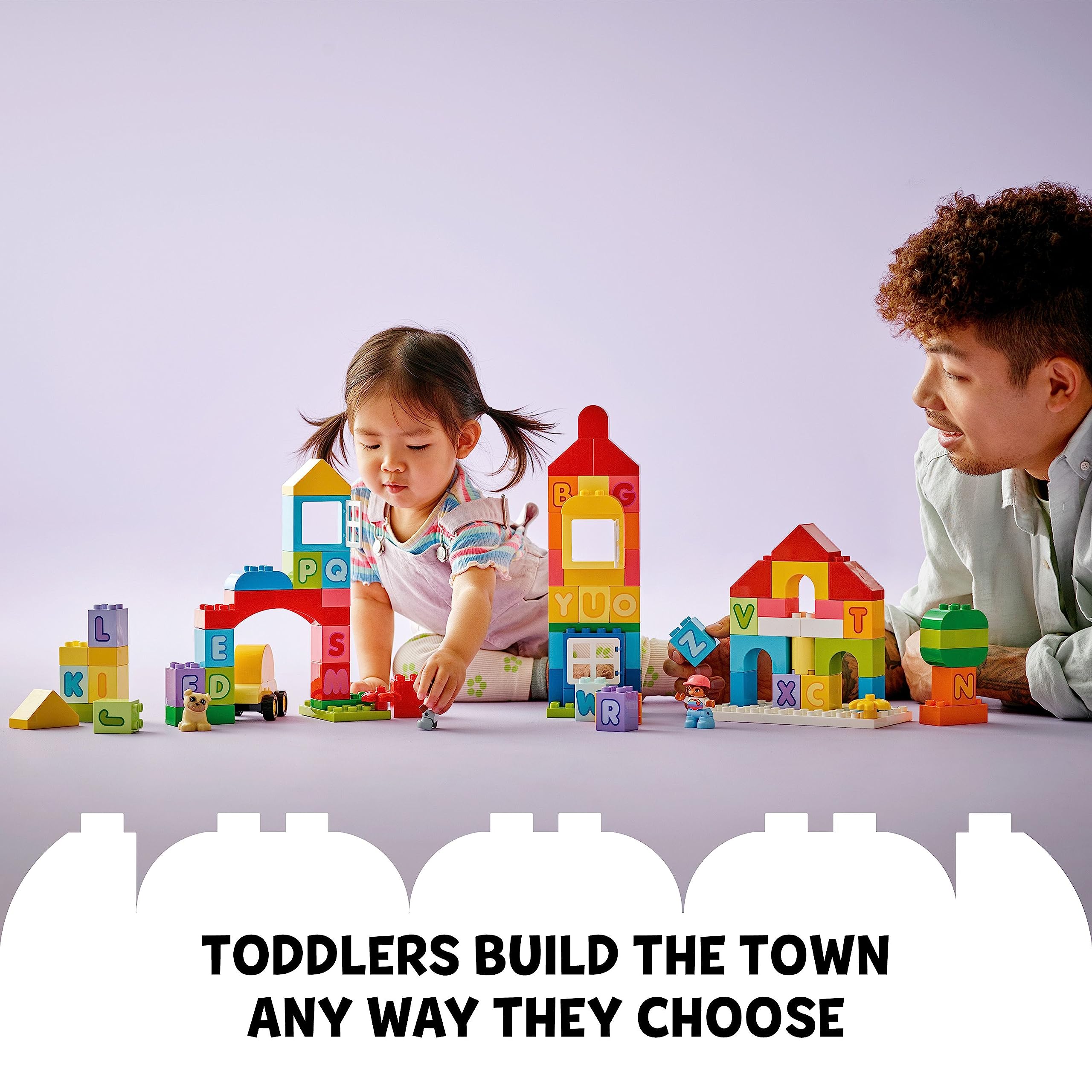 LEGO DUPLO CLASSIC 10935 Alfabet miejski, zabawka edukacyjna, uczyć się kolorów i liter