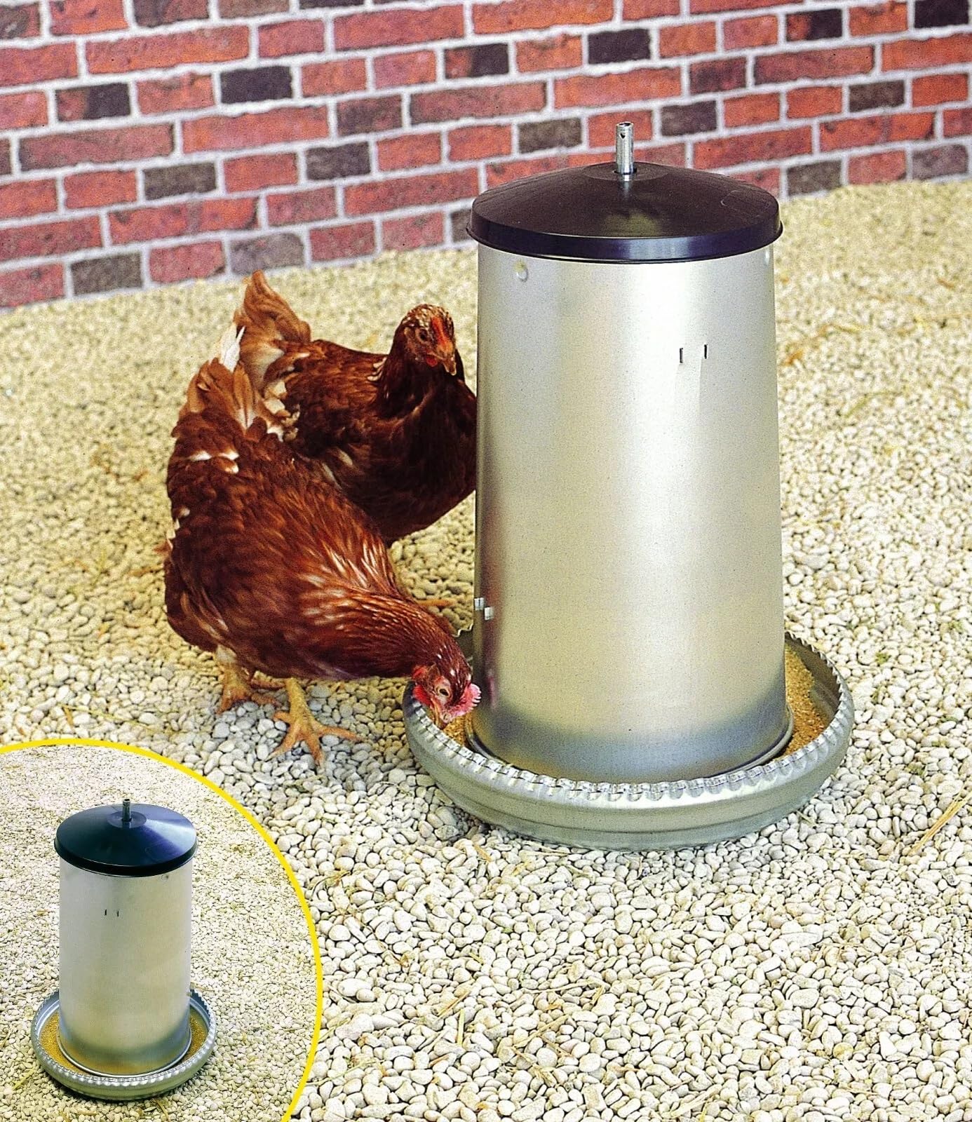 2 MANGIATOIE IN ACCIAIO ZINCATO MODELLO KG 18 PER POLLI E GALLINE, MADE IN ITALY- OFFERTA SPECIALE -RESISTENTE E DURATURO.