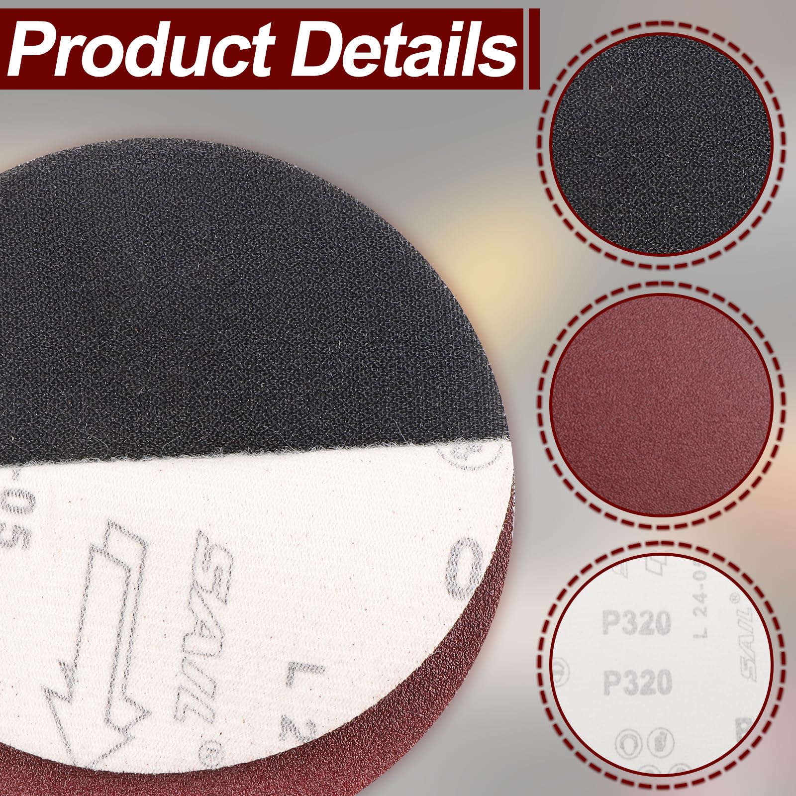 102 Kit Dischi Carta Abrasiva Dischi Abrasivi 125mm Grana 60 80 120 160 240 320 400 600 800 1000 Kit di Levigatura Dischetti Abrasivi per Levigatrice Accessori Trapano