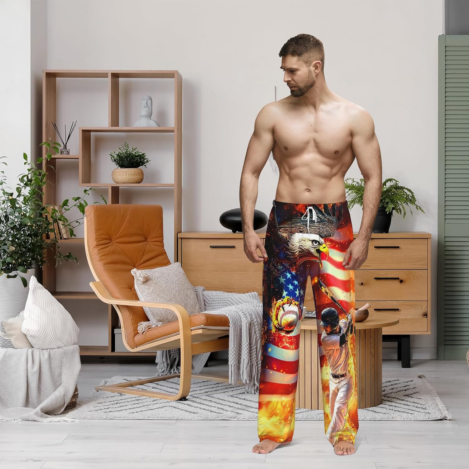 Mens Pajama Pants For Men, Men'S Sleep Lounge Pants Bottoms With Pockets，Funny Pjs Sleepwear Gifts For Men - Image 4