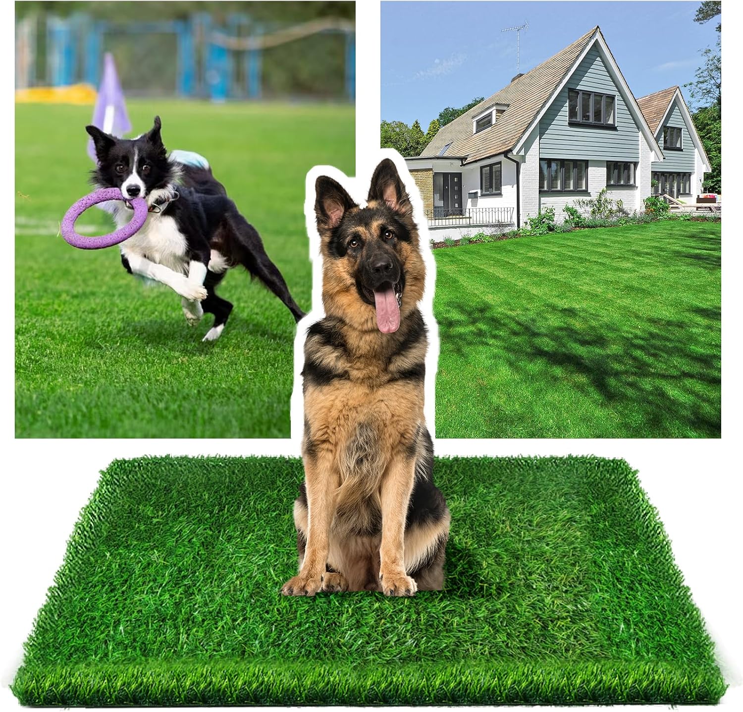 Fake Grass Artificial Turf Grass Outdoor for Dogs, DIY Natura Artificial Grass Rug Decor for Lawn Balcony Patio (71 x 47 INCH)