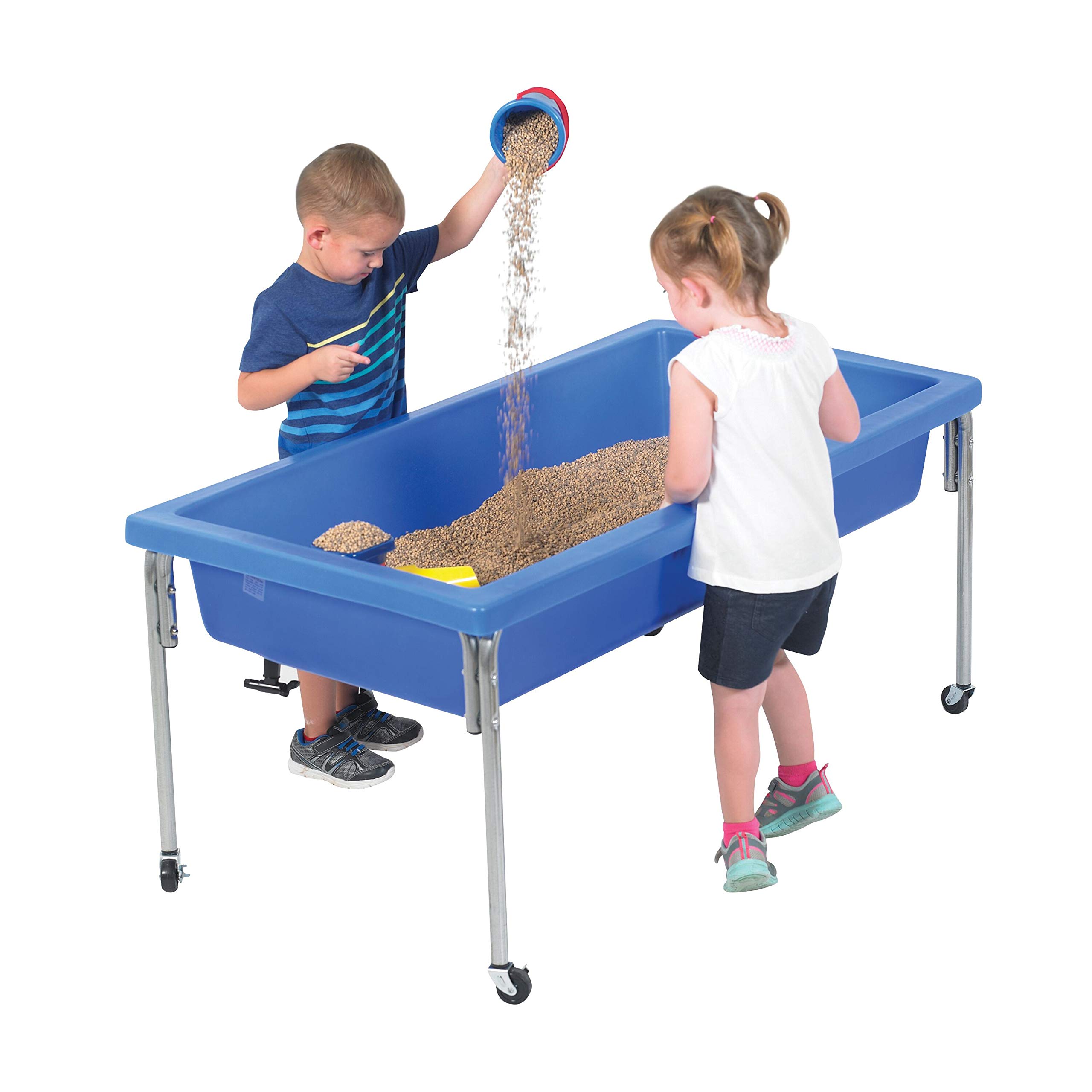 Childrens Factory 24 Large Sensory Table Sandbox with Lid Water Table for Kids Blue | Sandbox with Locking Casters for Indoor or Outdoor Use Rust-Resistant Sensory Bin for Classrooms Preschoo product thumbnail 6