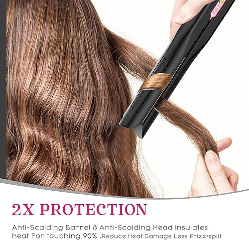 Miniatura 5 de SKIMI Airflow Styler, plancha para el cabello de titanio, alisador de pelo profesional con tomas de aire de enfriamiento para fijar el estilo, 5