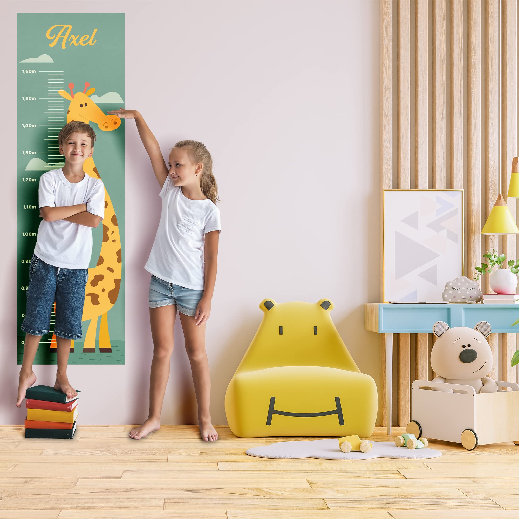 Toise - Adhesivo de pared personalizado para habitación infantil (130 cm)