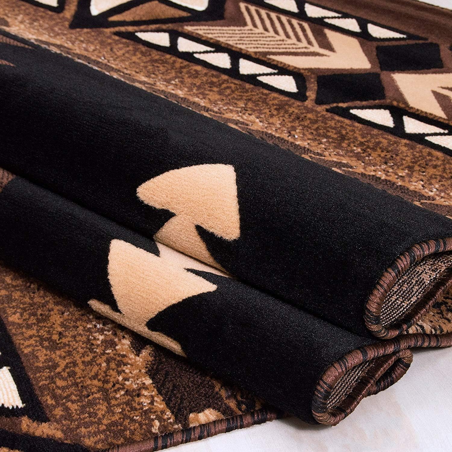 Champion Rugs Southwest Native American Area Rug Black (2 Feet X 3 Feet)