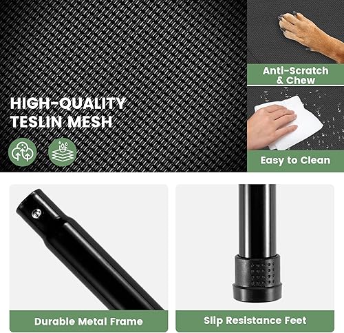 Miniatura 3 de Cama elevada para perros para exteriores, catre elevado grande con malla lavable, cuna refrescante para mascotas, a prueba de mordidas para