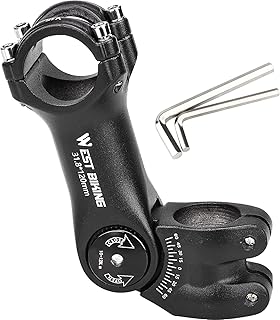 BEAUGIREW Bike Stem 31.8mm 120mm Adjustable 0-60 Degree Bicycle Short Handlebar Stem Riser Mountain Bike Stem with Hex Wrench for Bicycle Road Bike MTB BMX Cycling