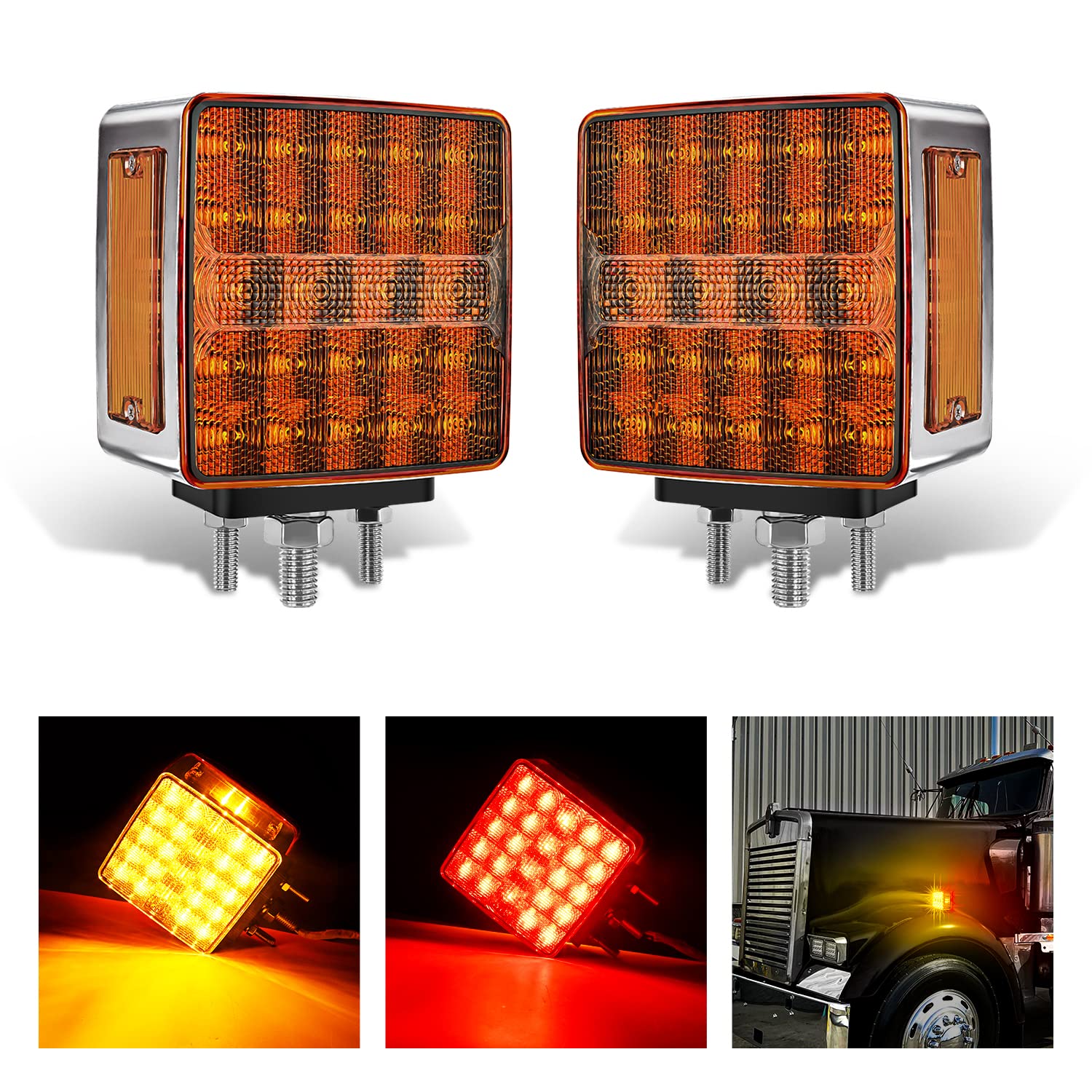 Nilight Square Double Face Fender Light