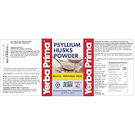 Yerba Prima Psyllium Husks Powder - 24 oz (Pack of 2) - Unflavored - Fine Ground - Natural Fiber Supplement with Soluble & Insoluble Fiber