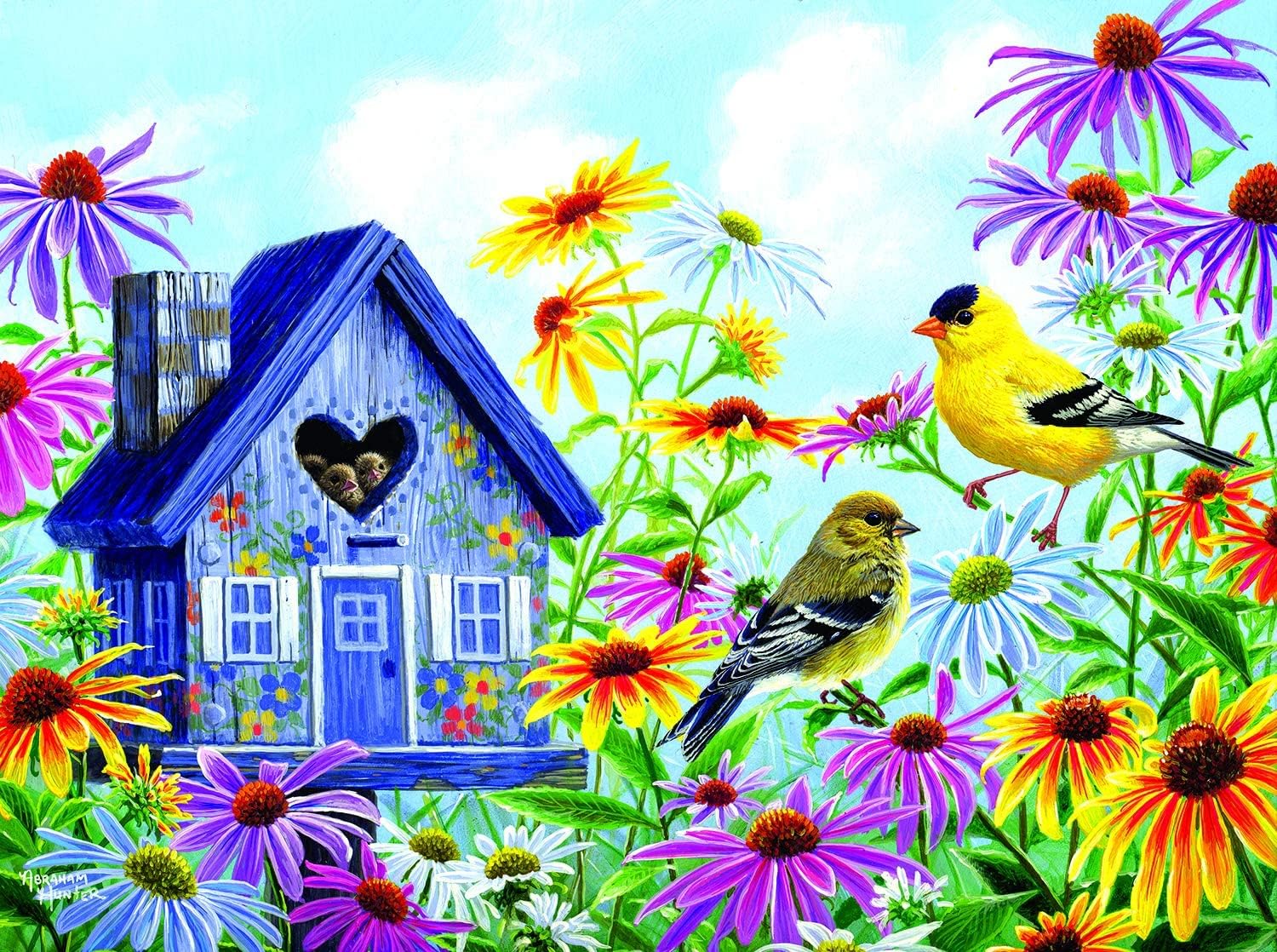 SUNSOUT INC - Tweethearts - 1000 pc Jigsaw Puzzle by Artist: Abraham Hunter - Finished Size 20" x 27" - MPN# 69667