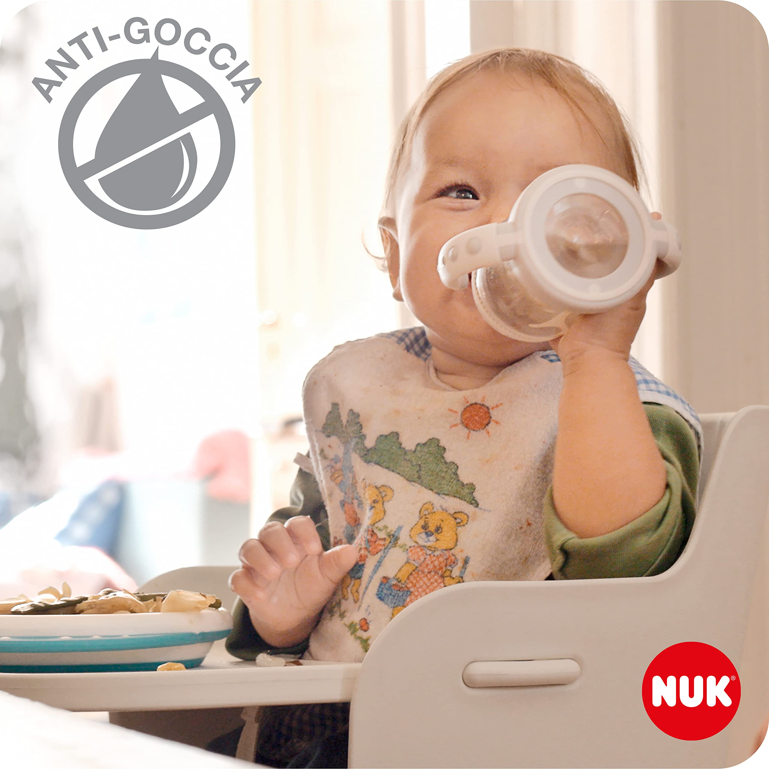 NUK First Choice+ Bicchiere Antigoccia 150ml 6-18 Mesi Senza BPA Verde