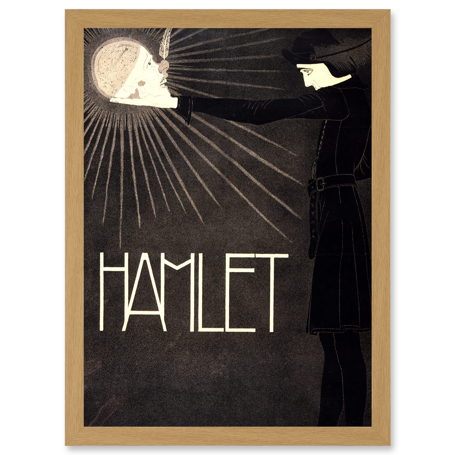 Artery8 Hamlet Shakespeare Netherlands Theatre Stage Play Vintage A4 Artwork Framed Wall Art Print