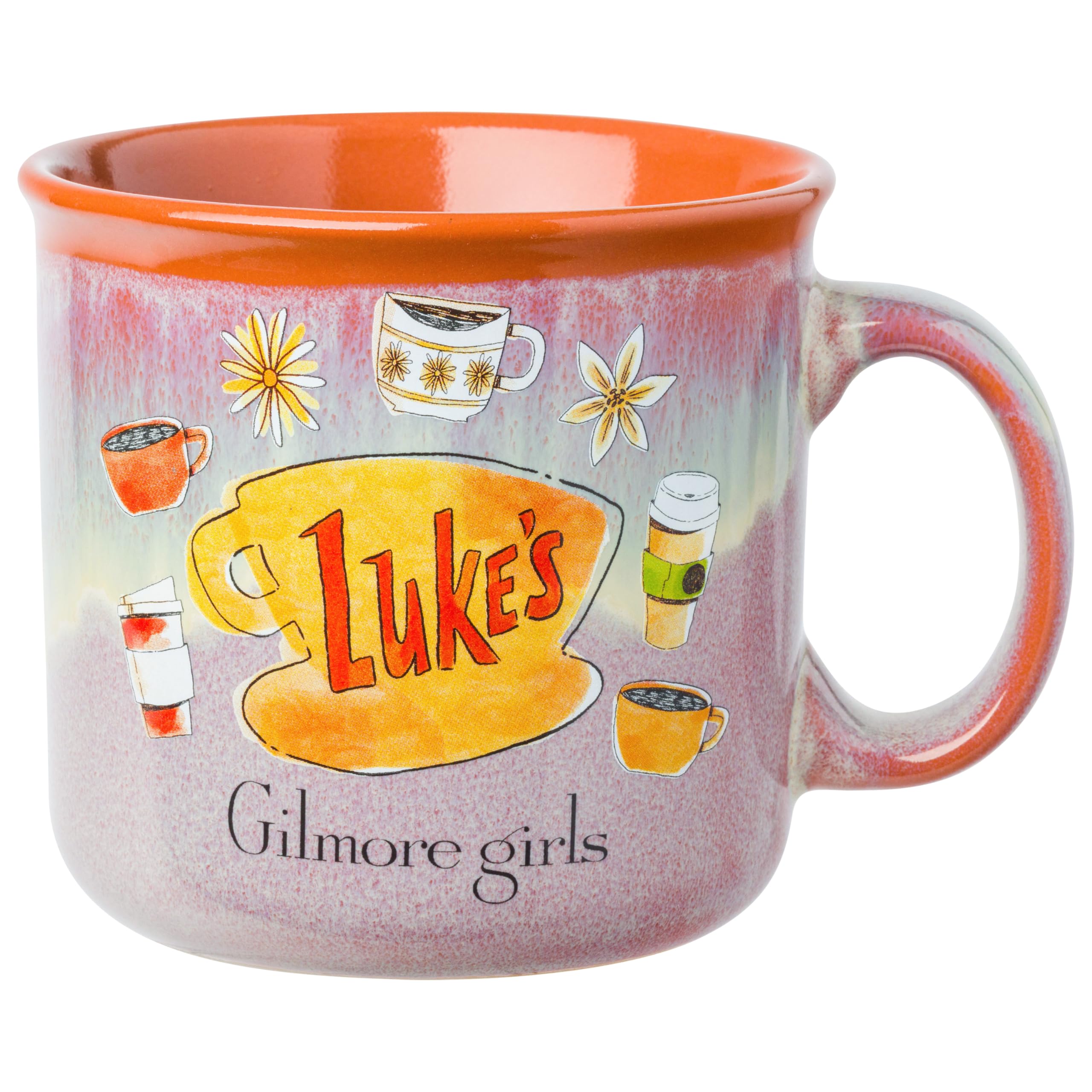 Silver Buffalo Gilmore Girls Luke's Diner Icons High Gloss 20oz Ceramic Camper Mug