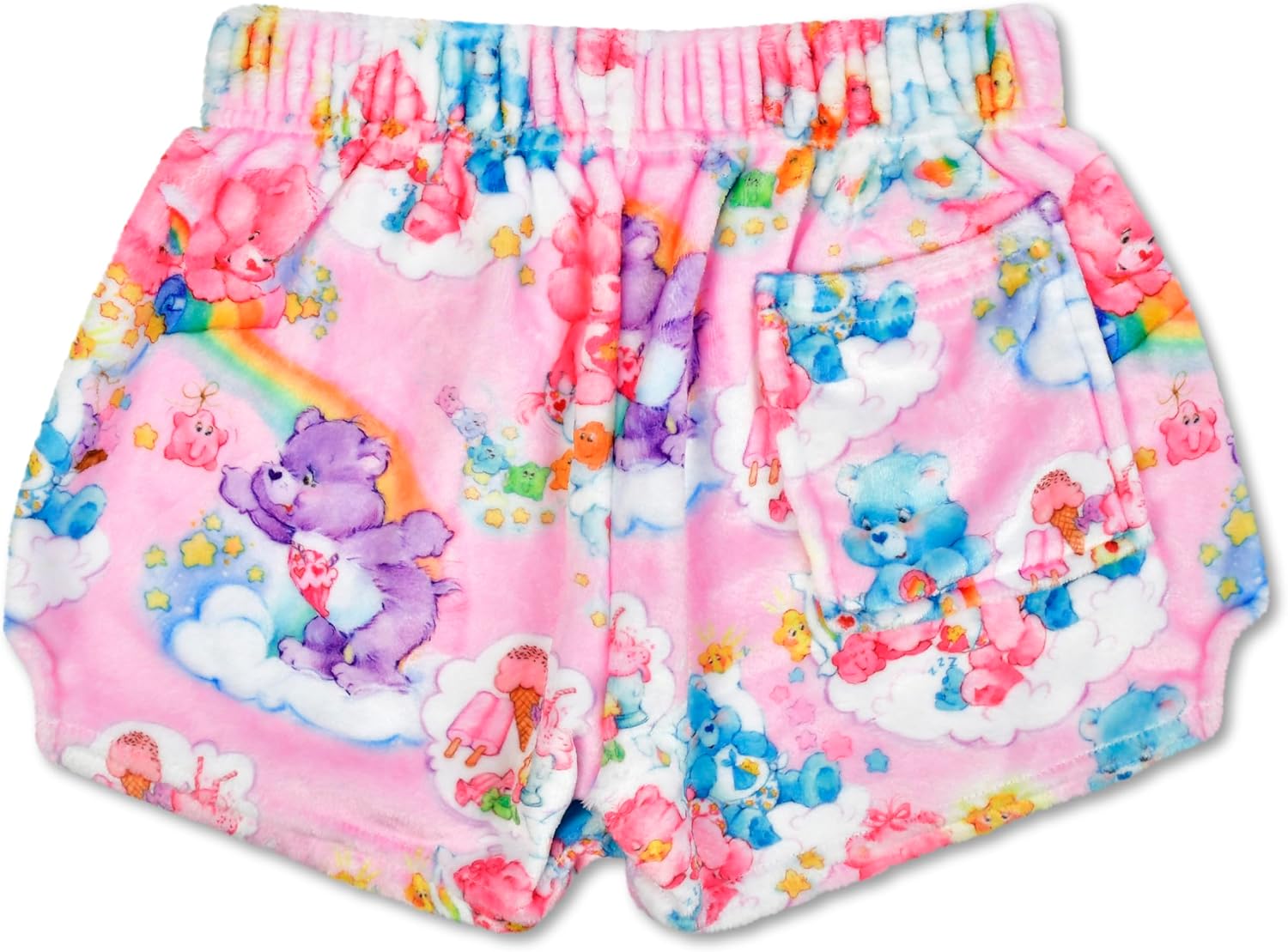 iscream Care Bears Big Girls Silky Soft Plush Fleece Shorts Collection