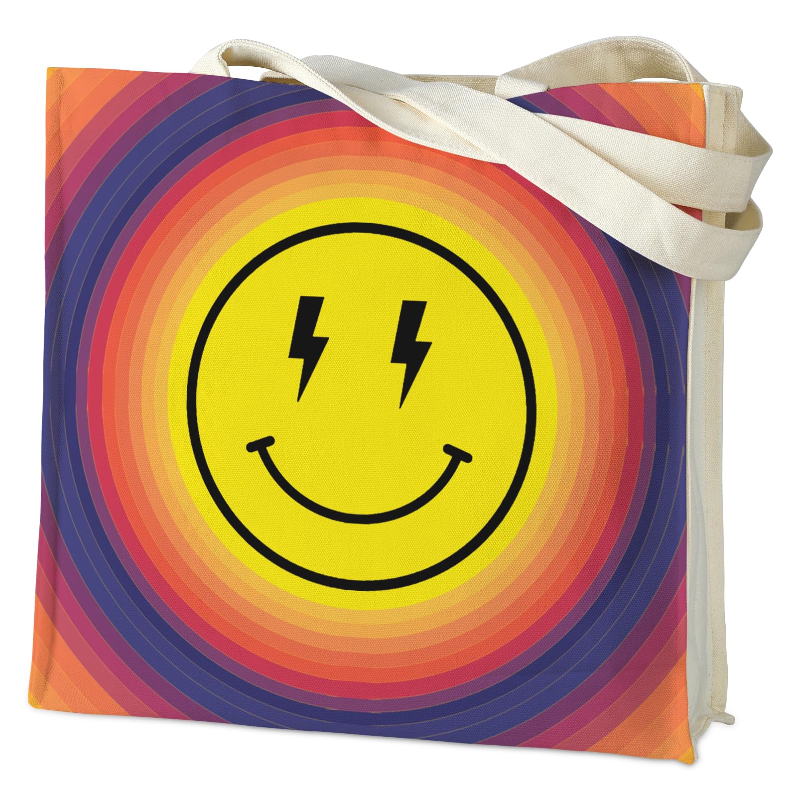 AUSVKAI Canvas Tote Bag Aesthetic for Women, Cute Reusable Bags with Pockets & Snaps for Beach Shopping College Gym Grocery