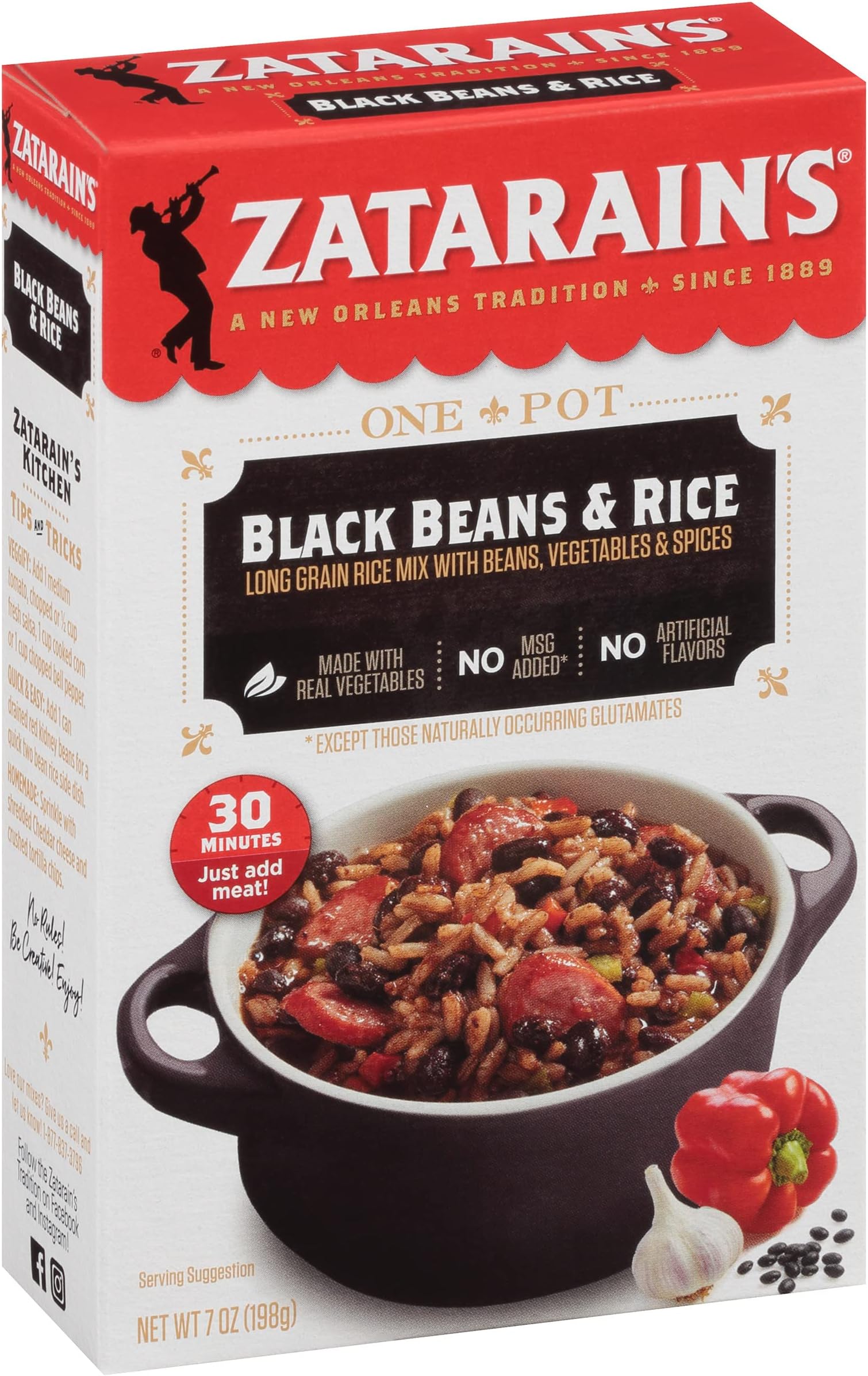 Zatarain's Black Beans & Rice, 7 oz