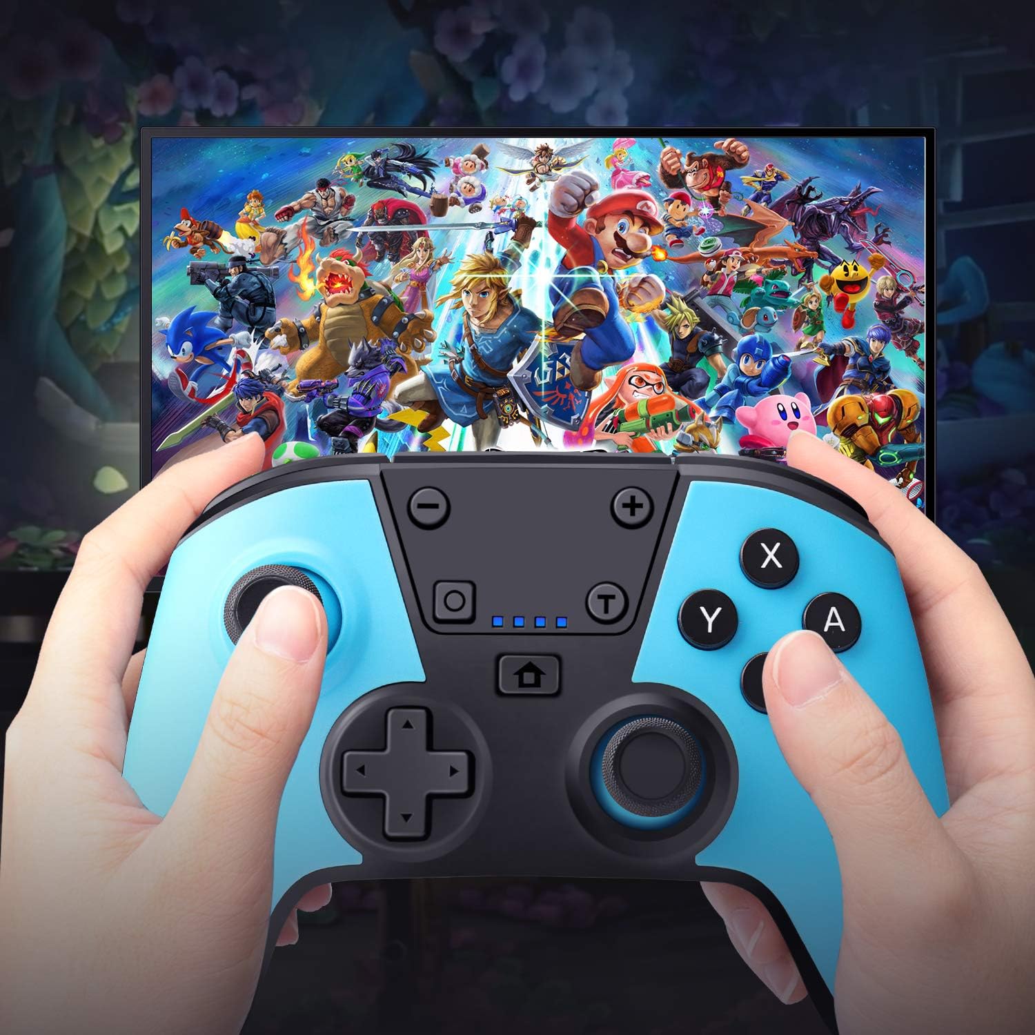 ❤ Crazy Deals [2021 Newest Version] ASTARRY Wireless Pro Controller Compatible with Nintendo Switch Lite Joycon, Remote Joystick Gamepad Controllers, Support Turbo, Dual Shock, Gyro Axis (Blue)