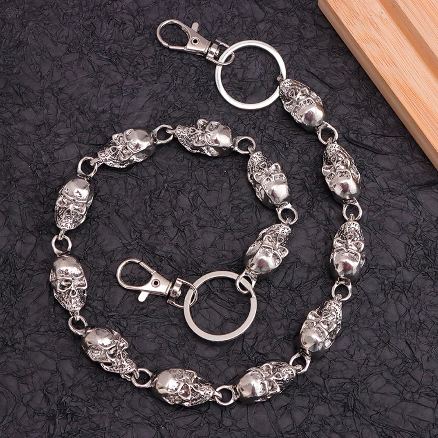 Biker Wallet Chain Pants Jeans Trouser Skull Keychains for Men Women Punk Hip-Hop Goth Clothing Accessories - Image 5