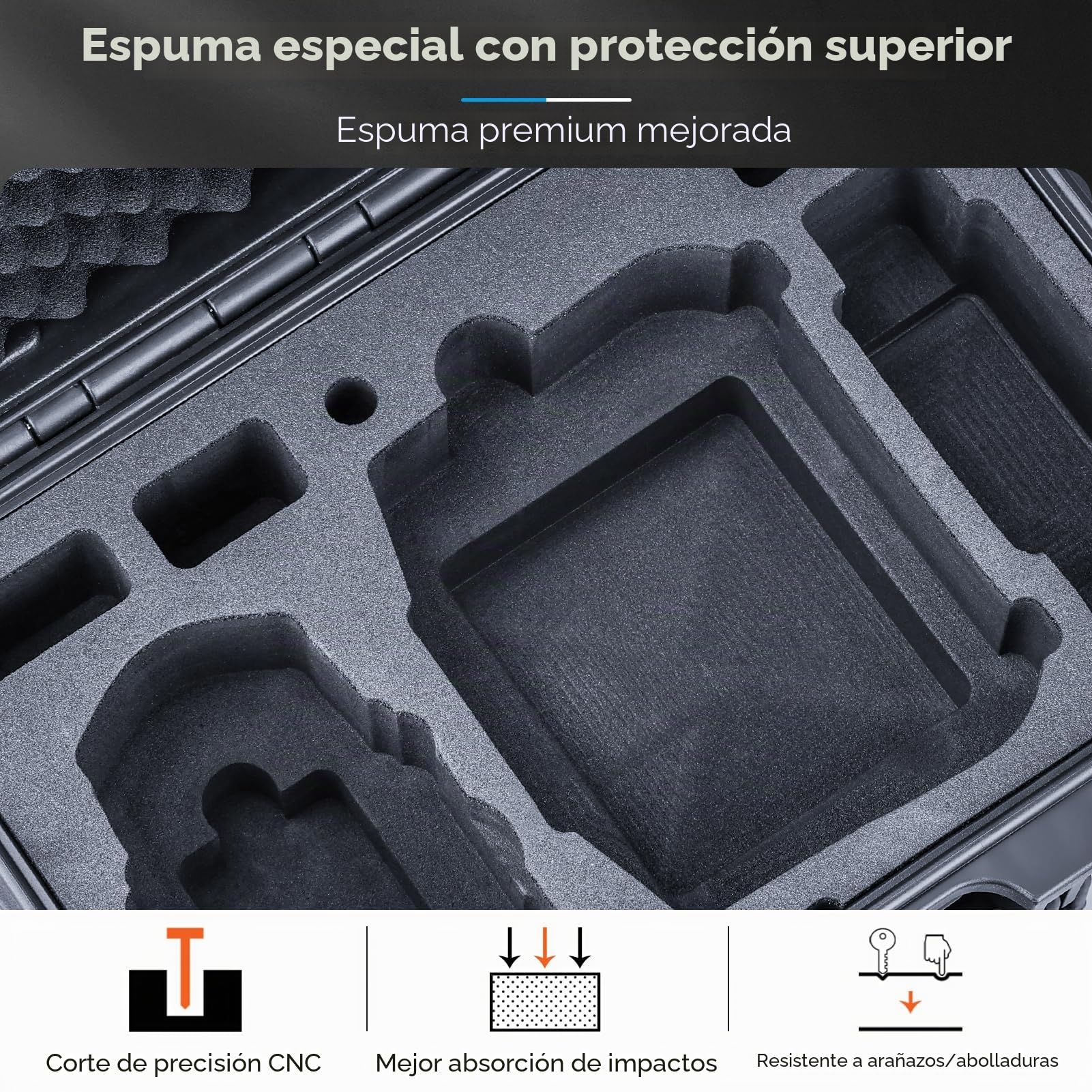 Lykus Titan MM410 - Funda rígida Impermeable para dji Mini 4 Pro/Mini 3/Pro y RC2/RC/RC-N2/N1