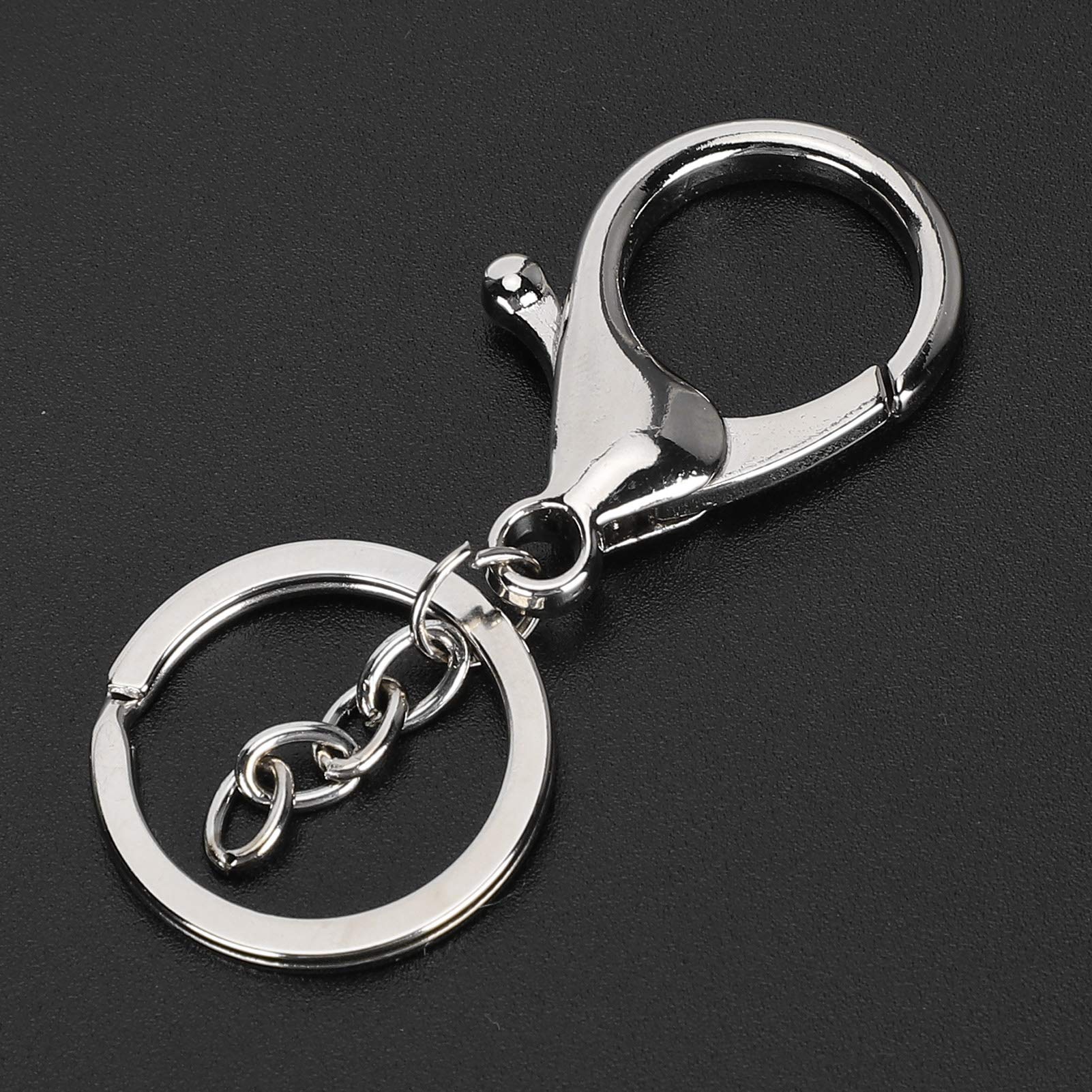 Porte-Clés Mousqueton Fermoir Homard 10Pcs - Alliage Résistant Pour DIY, Sacs, Colliers - Taille 25x62mm