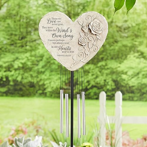 Miniatura 3 de Let's Make Memories Carillón de viento personalizado Windsong Sympathy Garden - Memorial - 29.5 pulgadas de alto