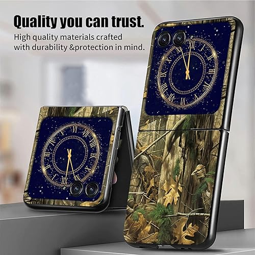 Miniatura 4 de Funda para Motorola Razr Plus 2023 para Moto Razr+ 2023 con patrón de árbol de camuflaje para mujeres y hombres, ultra delgada, ligera, de