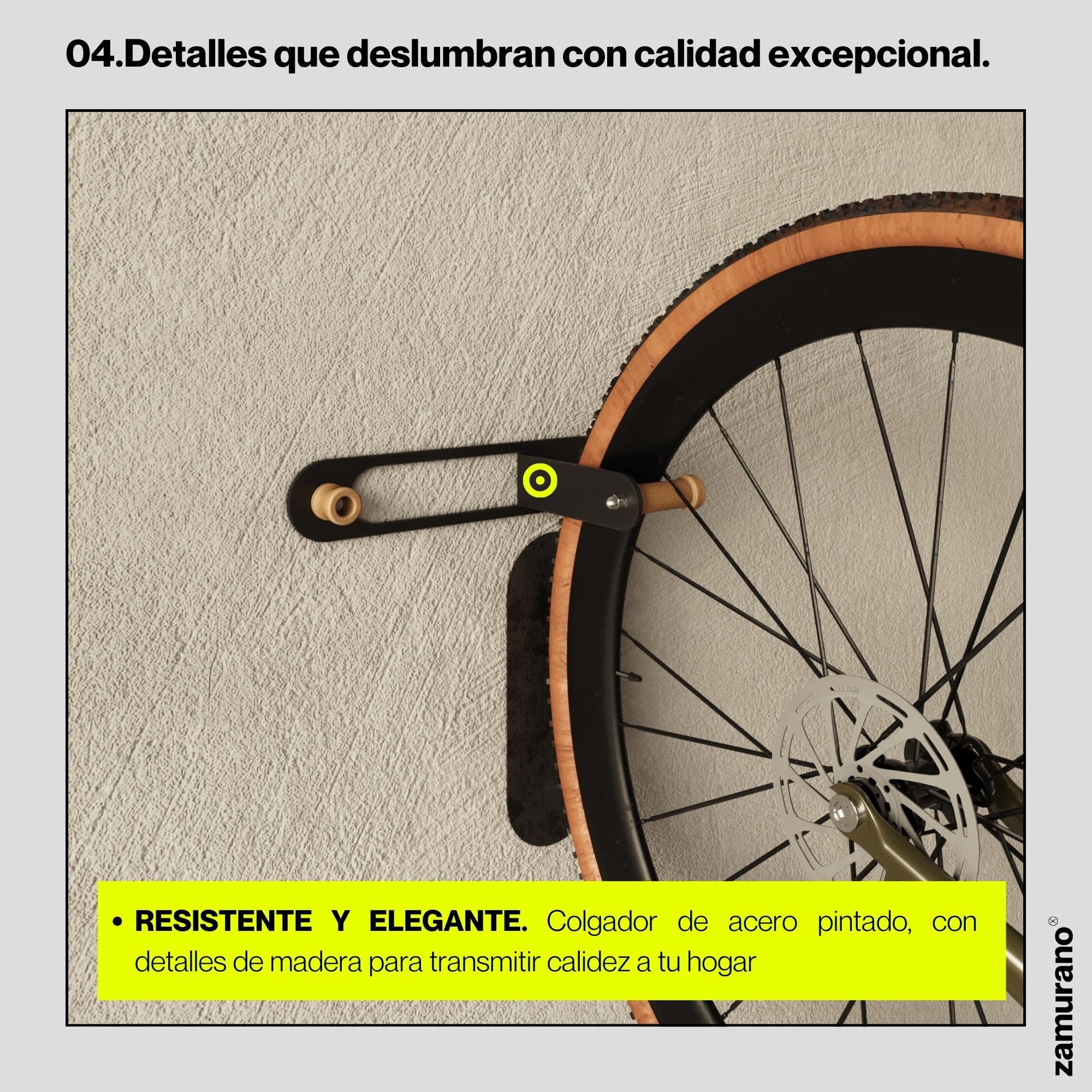 Soporte bicicleta pared, gancho bici vertical, colgador bicicleta y casco negro para bicis de carretera, mtb, eléctricas. (1)