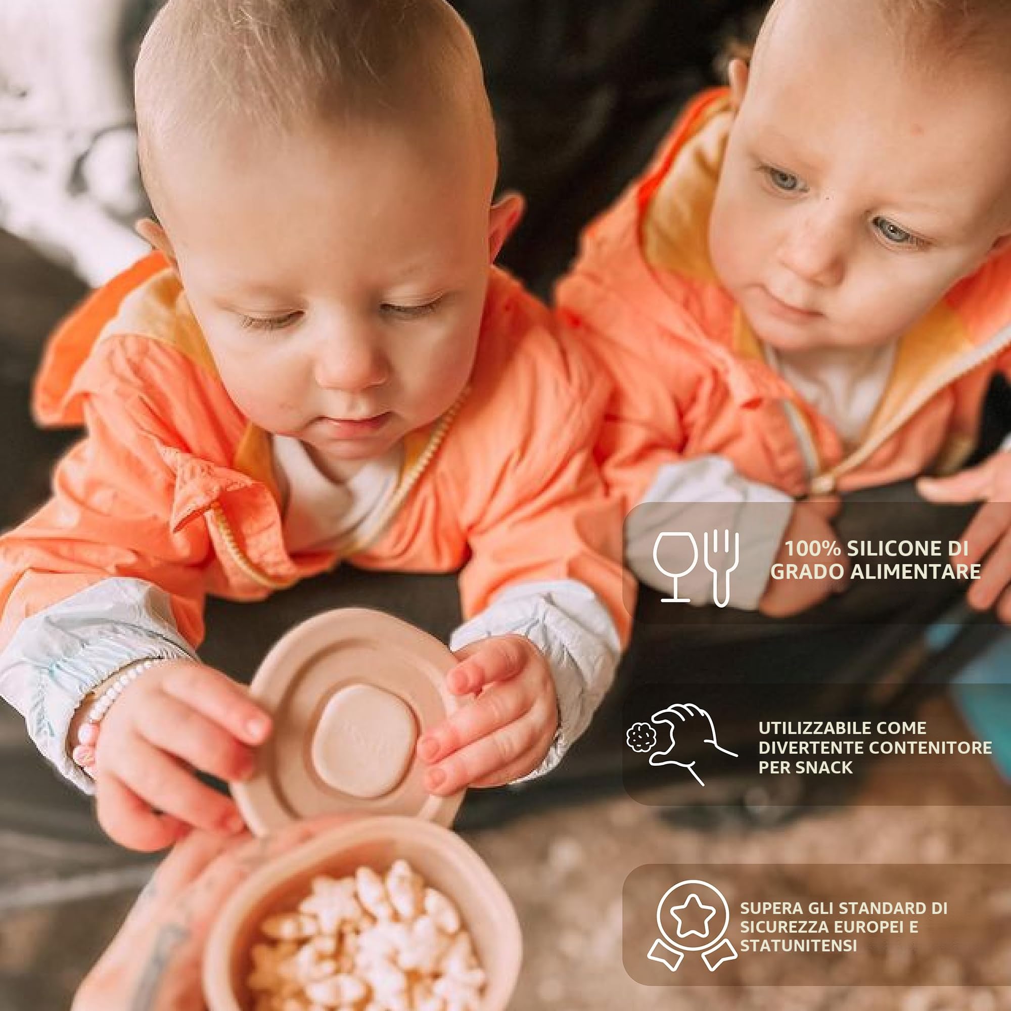 Moonkie Contenitori Pappa Neonati 120ml, 6 Pezzi Vasetti Pappa Neonati Silicone, Contenitori Brodo Svezzamento 100% Ermetici, Senza BPA, Contenitore Cibo Piccolo,per Lavastoviglie Freezer e Microonde