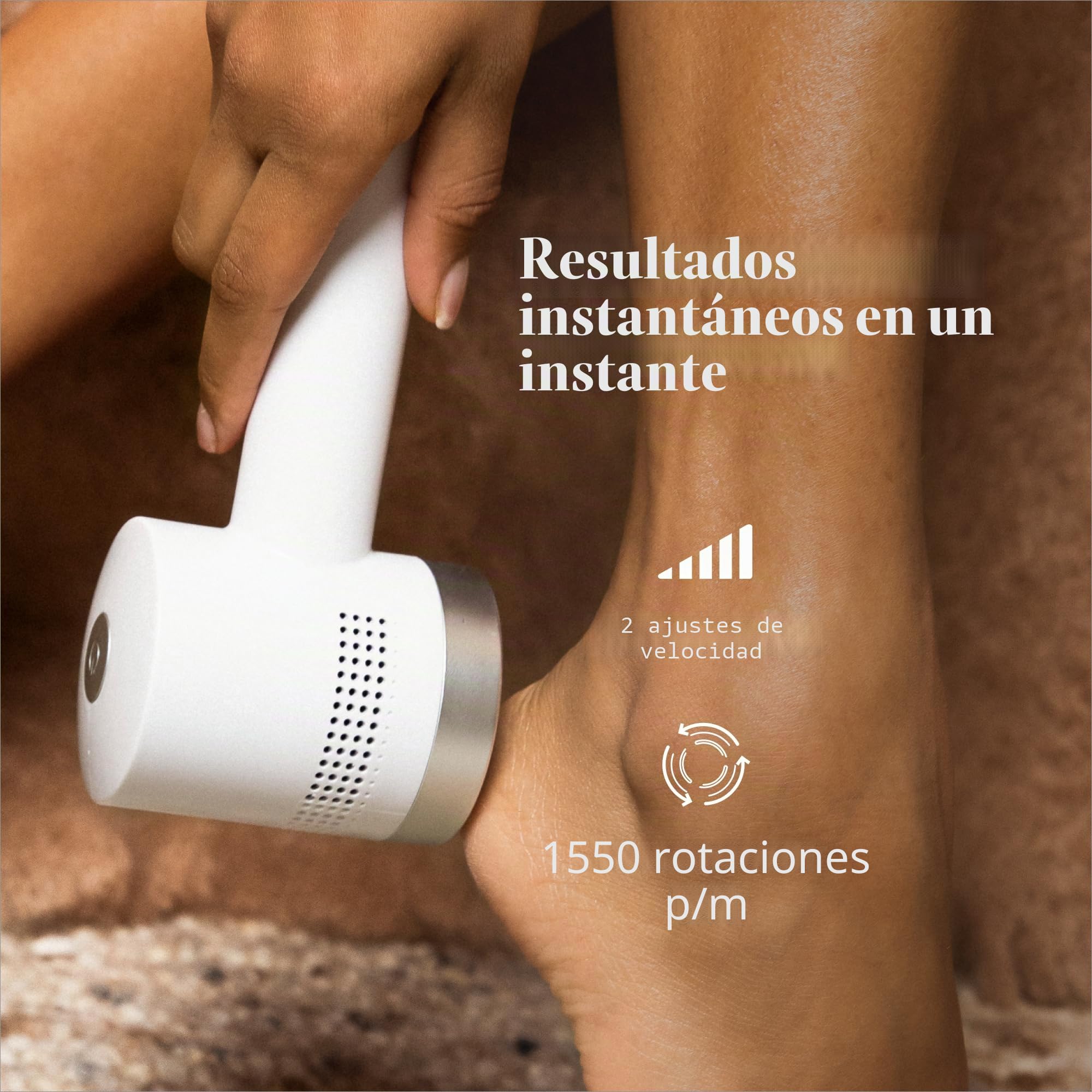 Silk'n VacuPedi – Eliminador de callos eléctrico – Eliminador de callos con sistema de vacío – Set de pedicura – Recargable – Plata – USB-C