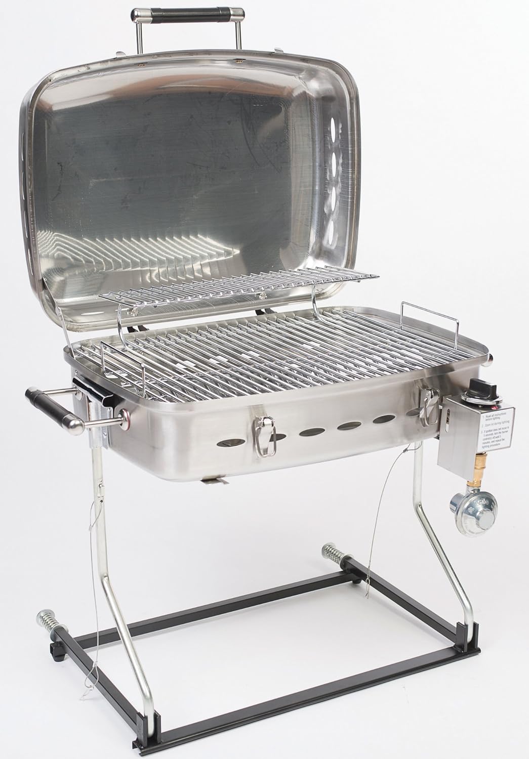 Faulkner 51323 Stainless Steel Barbecue Grille with Disposable Bottle Adapter