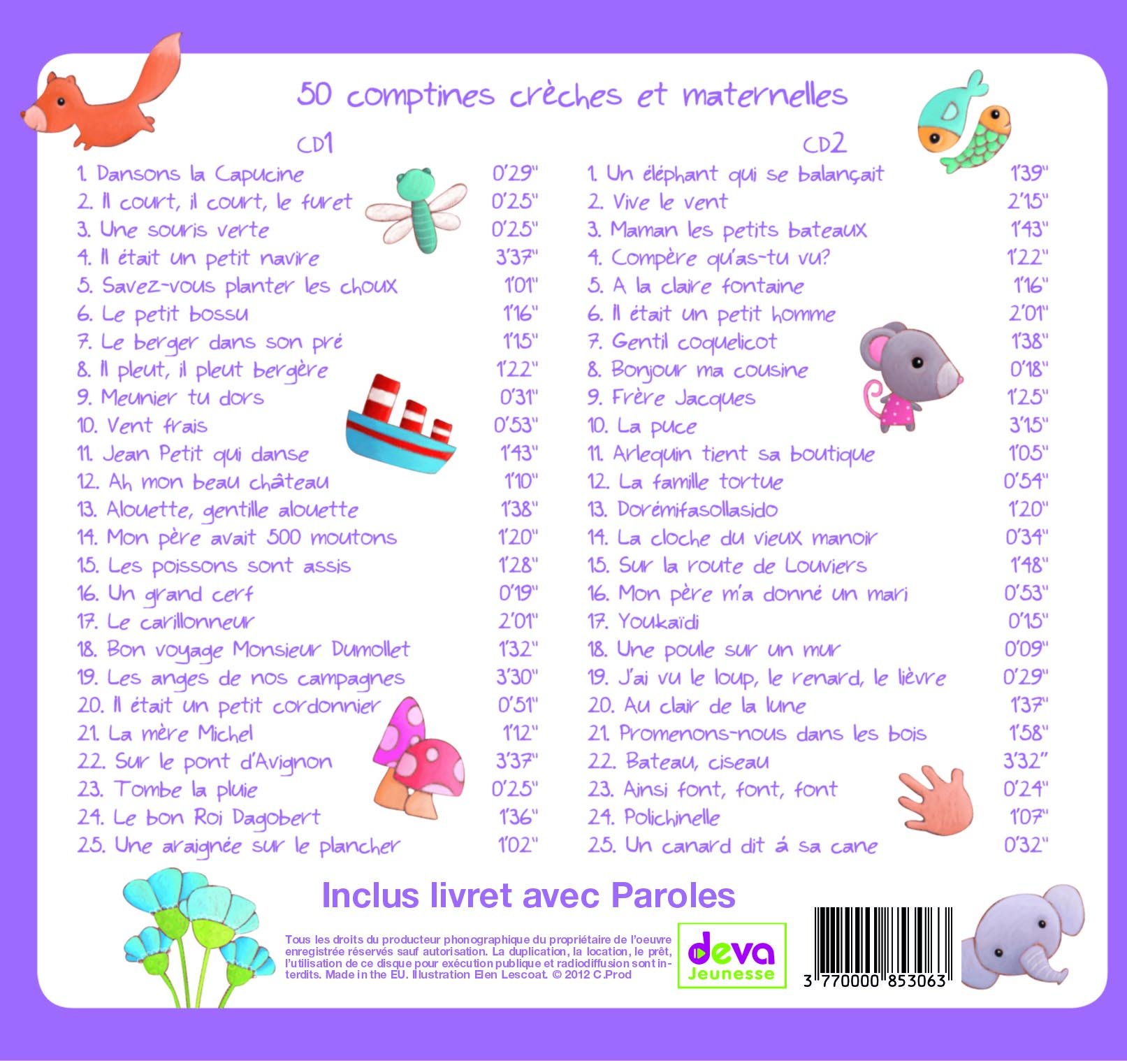50 COMPTINES CRECHES ET MATERN